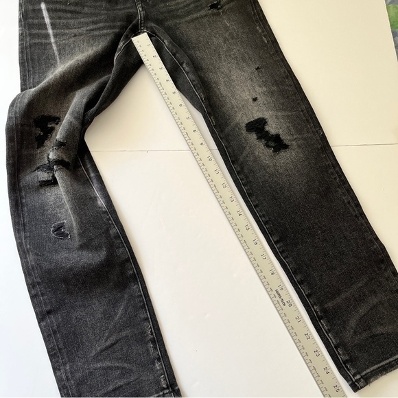 American Eagle AE AirFlex 360 Patched Slim Jean Real Good Black Blaze Sz 28 x 28 - Picture 10 of 14